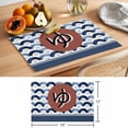 thumbnail image 6 of Japanese Folding Fan Placemats Set of 6 Blue Harmony Waves Vintage Place Mats Indoor Wipeable Table Mats Washable Cloth Dining Table Placemats for Kitchen Holiday Party Home Decor 13x19 Inch, 6 of 9