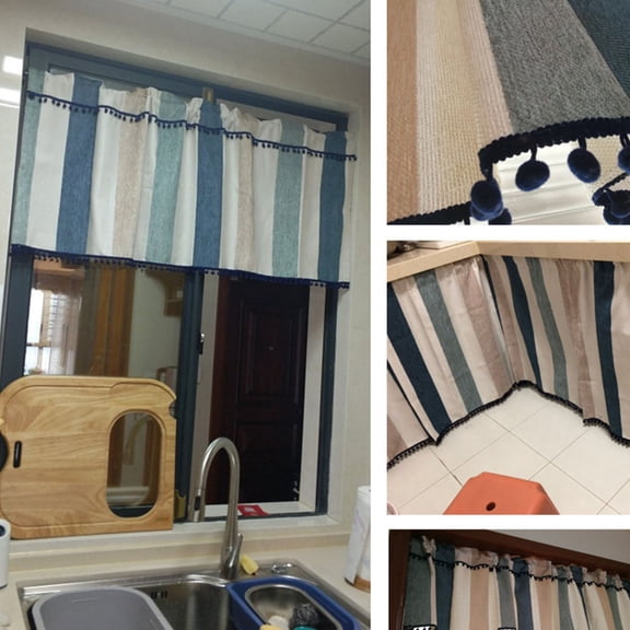 BESTYASH Nordic Style Multi Blend Half Door Curtain 130x60 Pc