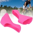 thumbnail image 4 of Un par de fundas protectoras de silicona para manillar de bicicleta de carretera, empuñaduras cómodas, accesorio para ciclismo, color rosa, un par, 4 of 9