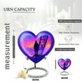 thumbnail image 2 of KARYLIZ Fire Fighter Heart Shaped Urn For Ashes Adult Female - Sunrise Memorial Urns For Women Mom & Dad - Large Blue Cremation Urns For Human Ashes Adult Male - Funeral Urn with Velvet Bag ( 8inch), 2 of 2