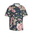 thumbnail image 2 of Uemuo Vintage Floral Printed Regular Fit Short Sleeve Casual Hawaiian Shirt for Men,Aloha shirt,Tropical shirt,Floral print shirt,Vacation Beach shirt-Large, 2 of 9