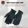thumbnail image 2 of Daniel Smart Men’s Leather Gloves–Stretch Knuckles Motorcycle Gloves with Touch Screen Fingertip-Unlined Palm & Elastic Wrist, 2 of 6