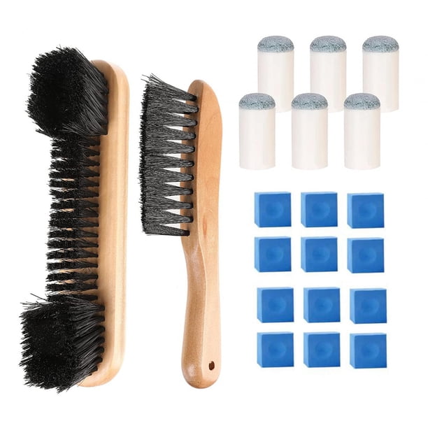 Cepillo para mesa de billar Herramienta de limpieza para mesa de billar Ligero y duradero Color de la madera