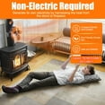 thumbnail image 6 of Wood Stove Fan Heat Powered Non-Electric Lotus Shaped Heat Distribution 4-Blade Silent Flue Pipe Hanging Fireplace Fan with Magnetic Thermometer for Home Wood Burning Stove/Log Burner, 6 of 10
