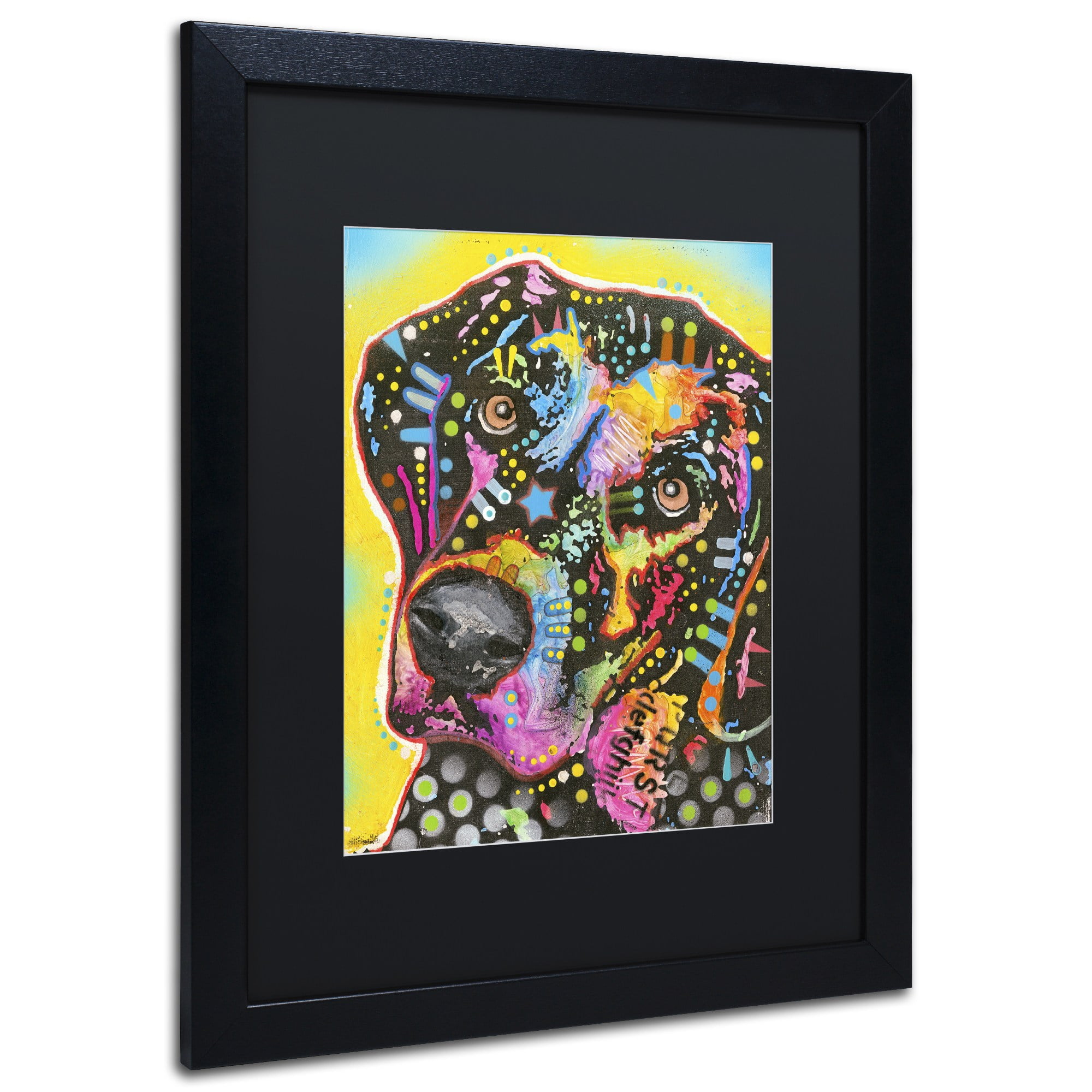 "5" Canvas Art by Dean Russo, Black Matte, Black Frame