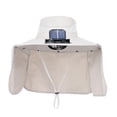 thumbnail image 3 of Sombrero con ventilador y ventilador solar para actividades al aire libre, deportes y playa. Gris, 3 of 9