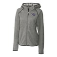 thumbnail image 2 of Women's Cutter & Buck Heather Gray Stephen F Austin Lumberjacks Mainsail Sweater-Knit Full-Zip Hoodie, 2 of 3