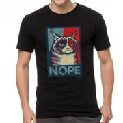Grumpy Cat Nope Mens Black T-shirt NEW Sizes S-2XL