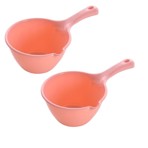 Leodye 2PCS Long-handle Plastic Water Ladle - Lightweight for Kitchen/Bathroom Washing & Bathing -11.02 x 11.02 x 3.94 in