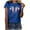 Blue, variant on Qetyuw Womens 4th of July Shirts Plus Size Patriotic Red White and Blue Print Tshirts Tunic Short Sleeve Tees Comfortable Crewneck Blouses Tops Summer Tops for Women 2024