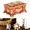 thumbnail image 4 of Vintage Jewelry Box, Small Jewelry Box European Style Exquisite Hand Carved  For Necklace Gold Red,Gold White,Gold Blue, 4 of 8