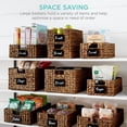 thumbnail image 4 of Best Choice Products Set of 4 12in Woven Water Hyacinth Pantry Baskets w/ Chalkboard Label, Chalk Marker - Chestnut, 4 of 7