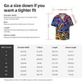 thumbnail image 5 of Lsque Vintage Audio Cassettes print Men's Cuban Collar Short Sleeve Shirt Summer Beachwear Casual Button Down Fashionable Vacation Leisure Shirt-4X-Large, 5 of 7