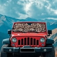 thumbnail image 3 of HUIACONG Sun Shade Windshield for Jeep Wrangler JK JKU JL JLU1997-2024,Window Sun Visor for UV Rays & Heat Protection,Brown Leopard Print Windshield Sunshade, 3 of 6