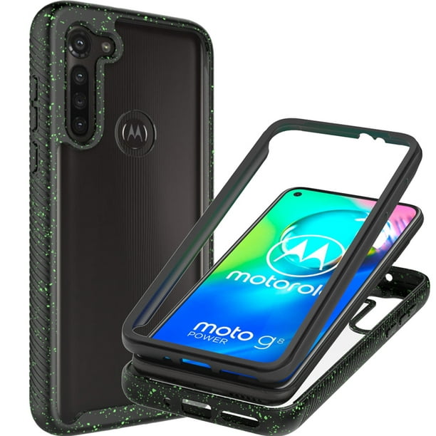 CoverON Motorola Moto G8 Power Case Heavy Duty Full Body Slim Fit Shockproof Clear Phone Cover EOS Series - Walmart.com