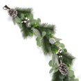 thumbnail image 3 of Holiday Time PL 8ft Plastic  White Berry Leaf Garland Home Decor, 3 of 5