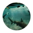 thumbnail image 4 of Sheronv Sharks and Bubbles Round Tablecloth Stain-Resistant & Washable for Indoor/Outdoor Dining - 100% Polyester Fiber for Picnic, Kitchen, Farmhouse, Camping - Various Sizes Available 38"-42, 4 of 8