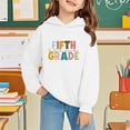 thumbnail image 5 of Mercatoo Fifth Grade Kids Ho𝐨die Pullover Tops Loose Oversized 𝐏reppy School Sweatshirts Kids First Day of School Clothes, 5 of 5