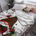 thumbnail image 3 of Christmas Gnome Throw Flannel Blanket 40x60In Red Green Winter Dwarfs Xmas Box Gifts Super Soft Cozy Bed Blanket, Lightweight Plush Fuzzy Bed Throw for Bedroom Sofa Couch Living Room, 3 of 4