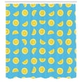 thumbnail image 3 of Ambesonne Lemon Shower Curtain, Slices Summer Sun, 69"Wx70"L, Sky Blue Yellow, 3 of 3