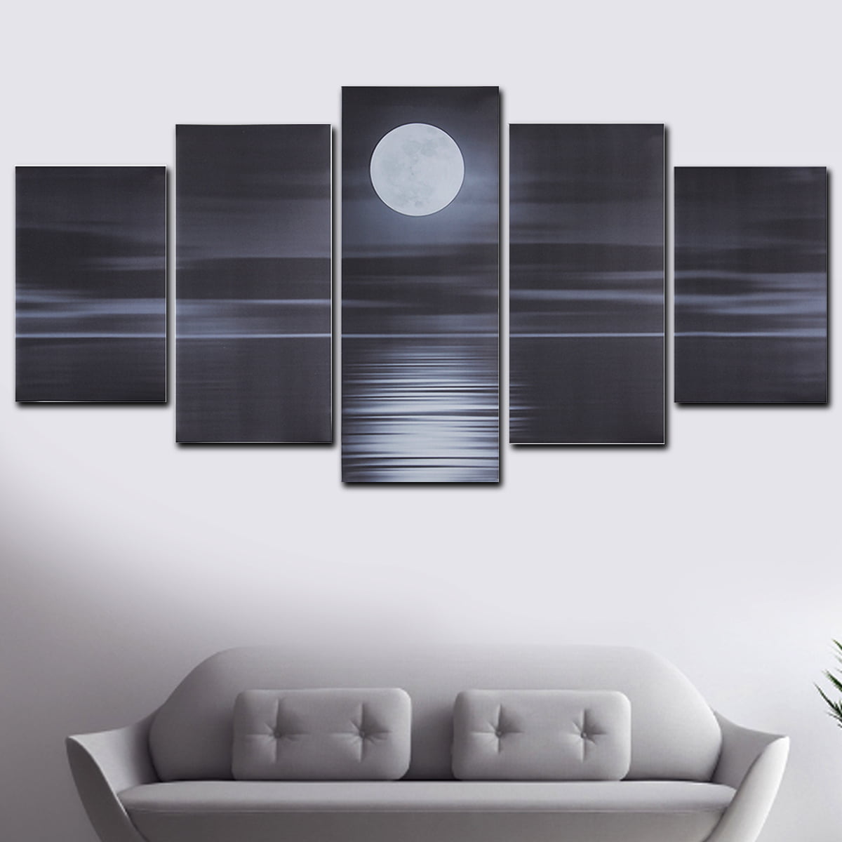 5 Panels Unframed Modern Canvas Art Oil Painting Picture Room Wall Hanging Decor