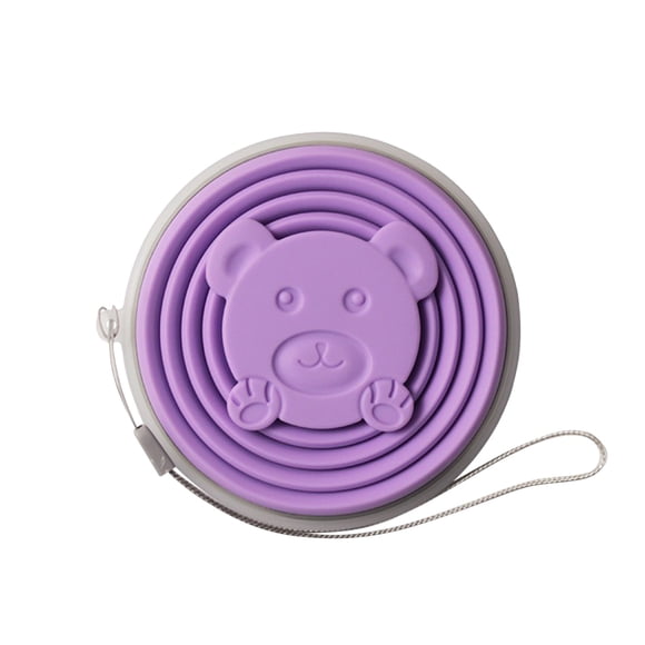 Meitianfacai Silicone Collapsible Cup Travel Portable Foldable Cup Reusable Collapsible Shot Cup Expandable Drinking Cup for Traveling Outdoor Hiking(200ml Purple)
