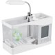 thumbnail image 1 of Acuario multifuncional recargable USB escritorio electrónico acuario mini pecera con bomba de agua corriente reloj temporizador función de luz portalápices (blanco) TUNC Sencillez, 1 of 5
