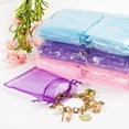 thumbnail image 4 of Bolsa de Organza para embalaje de joyas, decoración de fiesta de boda, bolsas de tul con cordón, para regalo, 7x9, 9x12, 10x15cm, 50/100 Uds., 50%, 4 of 4