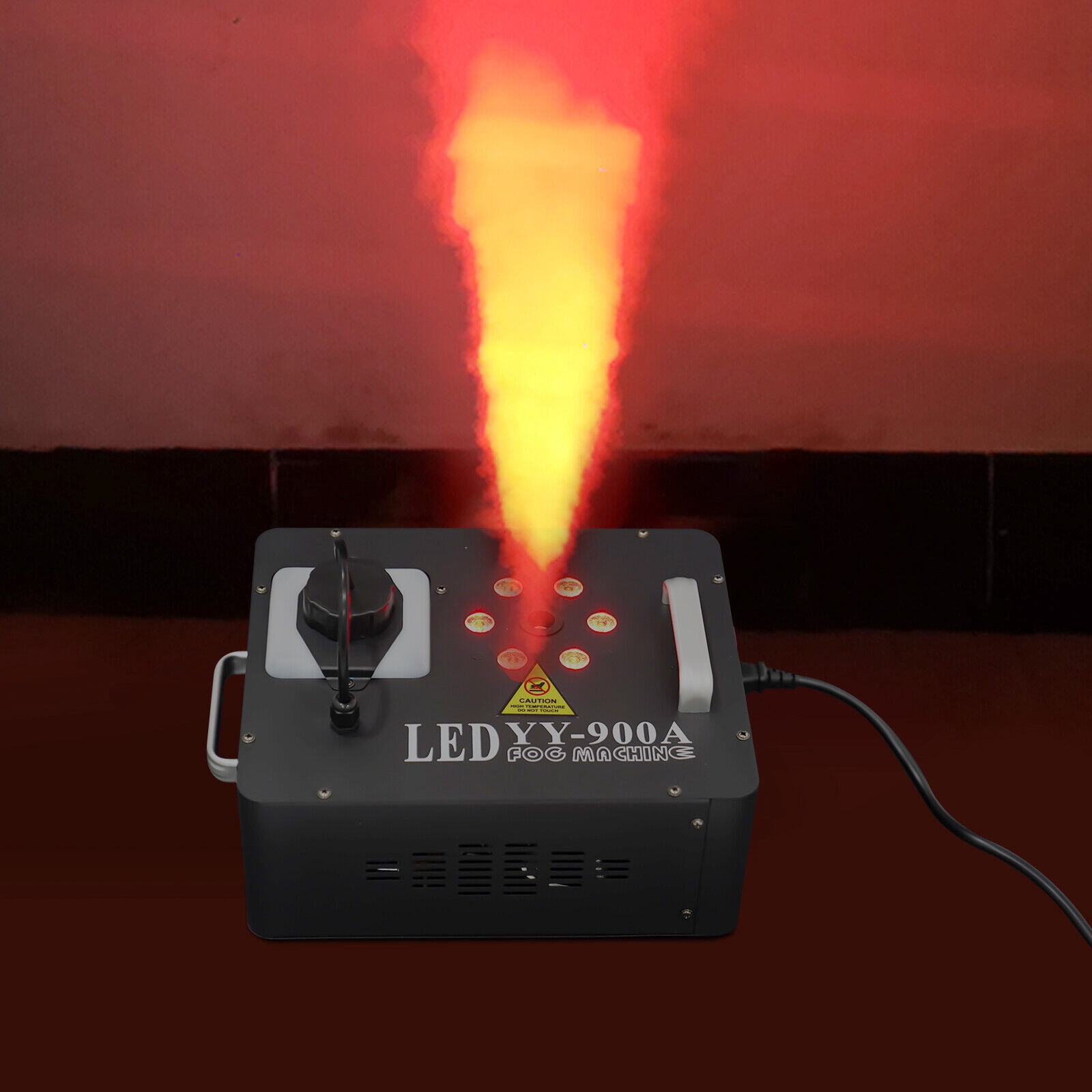 DJ Geyser T6 Vertical Pyrotechnic-Like 6 RGB LED Fog Machine With Remote US1200W for live concerts, stages