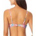 thumbnail image 2 of California Waves Womens Floral Print Knot-Front Bikini Swim Top, 2 of 3