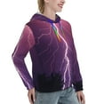 thumbnail image 2 of KLL Thunderstorm Violet Purple for Womens Pullover Hoodie with Pocket Hooded Long Sleeve Shirts Sweatshirt for Women-XX-Large, 2 of 7