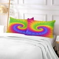 thumbnail image 6 of Tie Dye Colorfull Plush Pillow Case, Zippered Bed Pillow Pillowcases, Super Soft and Cozy Pillowcase Covers for Sleep Decor Giftsation - King Size 20x40in, 6 of 7