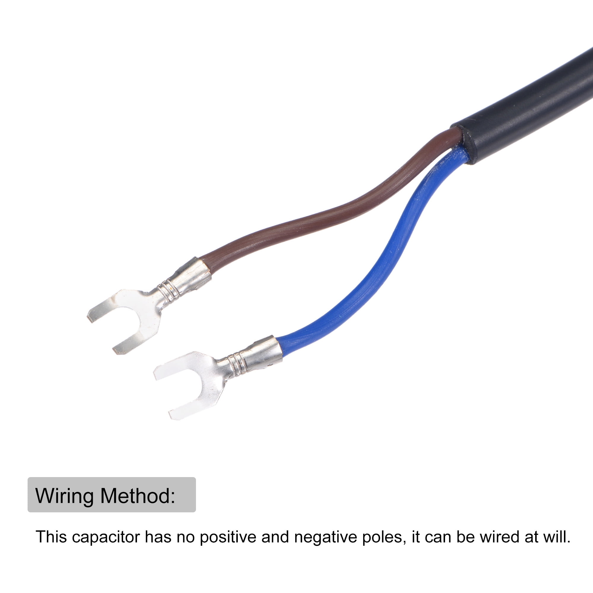 Uxcell 104x50mm 45uF 250V AC 50/60Hz 2 Wires with Terminal CBB60 Run Capacitor