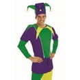 thumbnail image 3 of Fun Shack Fun Shack Mens Green Jester Costume Adult Carnival Clown Circus Halloween Green L, 3 of 5