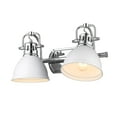 thumbnail image 4 of Golden Lighting Duncan 2-Light Metal Bath Vanity in Chrome/Matte White, 4 of 4
