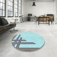 thumbnail image 4 of Ahgly Company Machine Washable Indoor Rectangle Transitional Blue Koi Blue Area Rugs, 8' x 12', 4 of 7