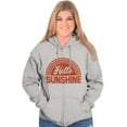 thumbnail image 3 of Hello Sunshine Positive Vibes Beachy Zip Hoodie Sweatshirt Women Brisco Brands S, 3 of 6