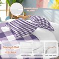 thumbnail image 3 of Purple Checkered Bedding 3 Piece Duvet Cover Set Twin Size, Farmhouse Buffalo Plaid Soft Microfiber Comforter Cover with Zipper Closure & Pillowcases, Wrinkle & FadeResistant Quilt Cover, 3 of 9