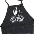 thumbnail image 2 of ApronMen, Funny Aprons For Men - An Apron Is Just A Cape - 100% Cotton with Pockets - Black Denim, 2 of 6