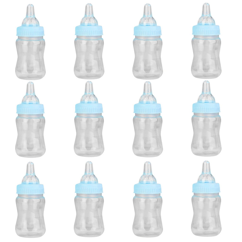 10X Boys Girls Fillable Bottles Candy Gift Bags Pink Baby Shower Baptism Party
