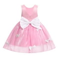 thumbnail image 2 of IWEMEK Prom Dresses for Girls 3D Bow-Knot Birthday Party Dress Pink Cute Tutu for Toddler Girls Baptism Clothes 2025, 2 of 8