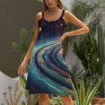 thumbnail image 3 of Galaxy Star Outer Space Womens Summer Dresses Casual Sleeveless Tshirt Sundresses Vacation Beach Cover Up Dress, 3 of 8