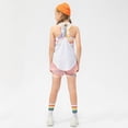 thumbnail image 4 of Girls Athletic Tank Tops Kids Sleeveless Tee Gym Workout Yoga Sports Shirt Vest 5-12 Years, 4 of 9