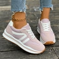thumbnail image 3 of Rokment Platform Running Shoes Fashion Sneakers for Women Comfortable Trendy Casual Color Block Suede Leather Chunky Non Slip Walking Tennis Skate Shoes Purple Size 7.5, 3 of 6