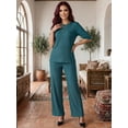thumbnail image 2 of Conjunto 2 Piezas Blusa y Pants Casual Elegante Súper Cómodo Tejido Canalé para Mujer, 2 of 5