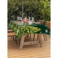 thumbnail image 2 of Outdoor Tablecloth with Umbrella Hole and Zipper, Christmas Snowflakes Rectangle Table Cloth 54x80 Inch Waterproof Tablecloth, Xmas Winter Pine Trees Green Picnic Table Cover for Patio Camping, 2 of 7