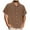 Brown, variant on T-shirts for men Plus Size under $5 Lapel Collar Short Sleeve Button-Up Shirt Trendy Shirt Black L