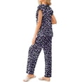 thumbnail image 3 of Fantaslook Flower Womens Pajamas Sets Two Piece Casual Lounge Sets Ruffle Sleeve Tops Wide Leg Pants with Pockets Summer Sleepwear Travel Outfits, 3 of 8