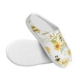 thumbnail image 3 of Daiia Farm Bee Cute Honey Print Women’s Fuzzy Slippers Memory Foam Lightweight House Shoes Cozy Loafer Flannel House Shoes-46/47, 3 of 7