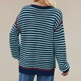thumbnail image 5 of FDGIU Women's Chunky Knit Sweater Warm Pullover Crewneck Sweater 2025, Oversized Loose Striped Top, Casual Fall Fashion Cozy Tunic, 5 of 5